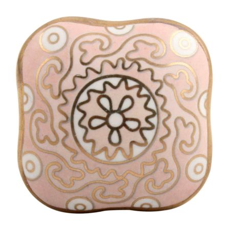 Pink Square Ceramic Dresser Knob Online